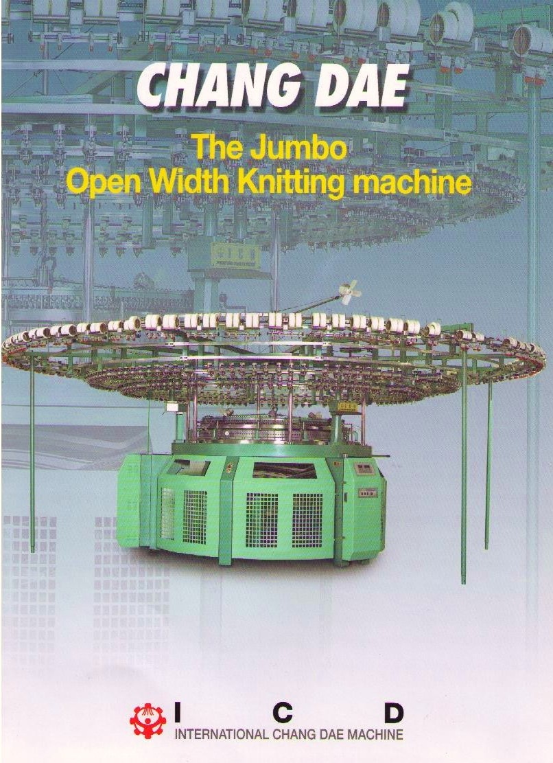 Jumbo open width knitting machine